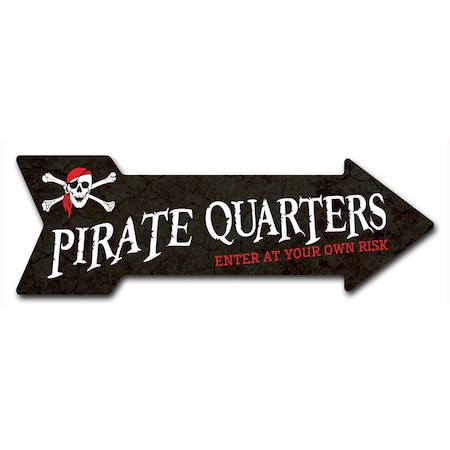 Signmission Pirate Quarters Arrow Decal Funny Home Decor 36in Wide D-A-12-999672